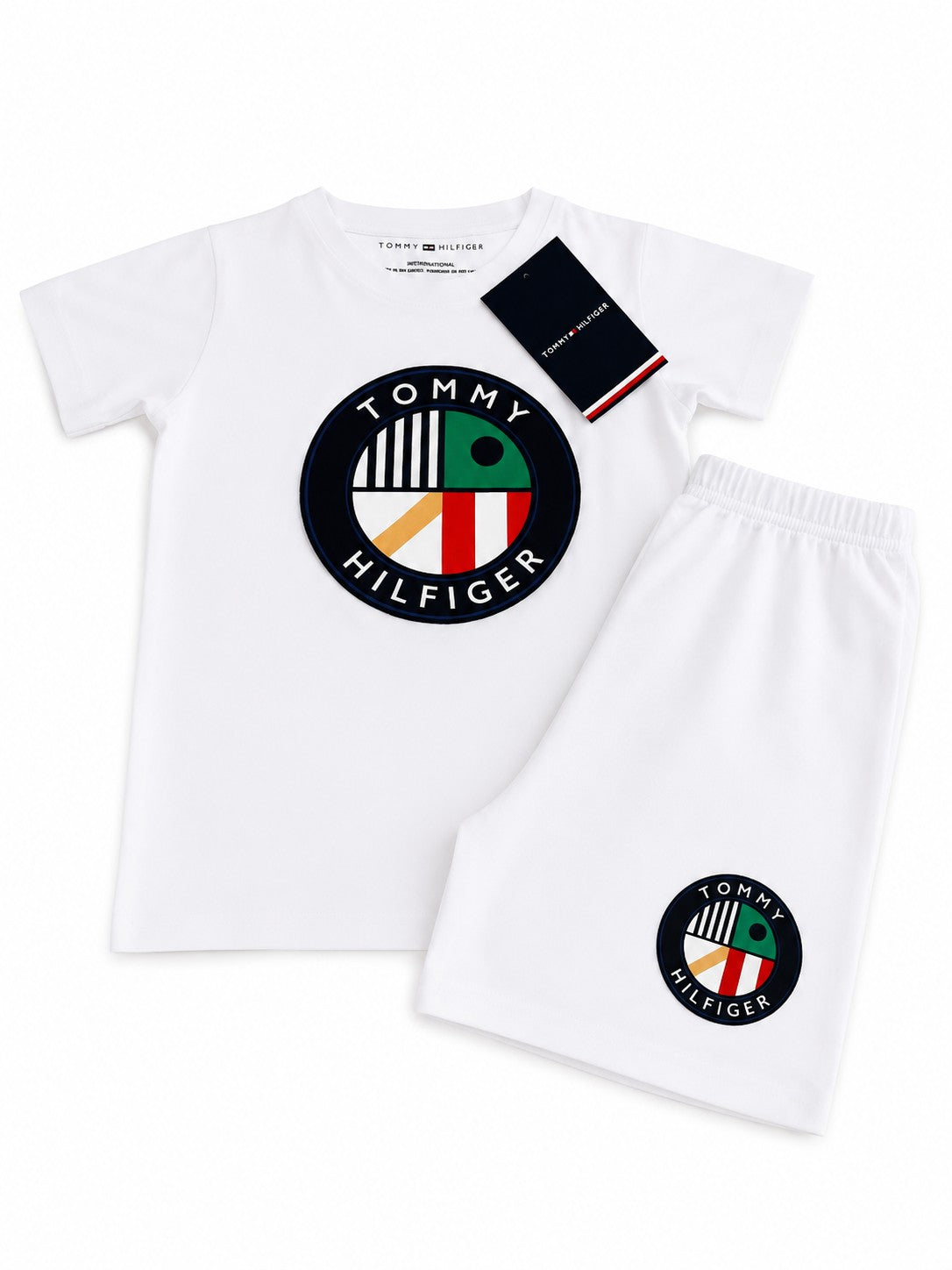 Kids short set white
