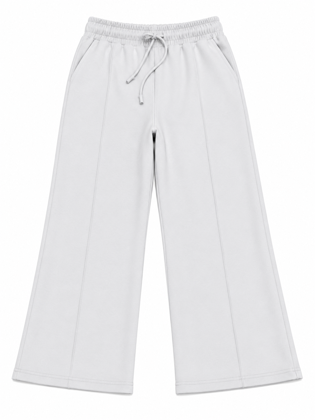 J&J Relaxed Fit Wide Leg Trouser Gray