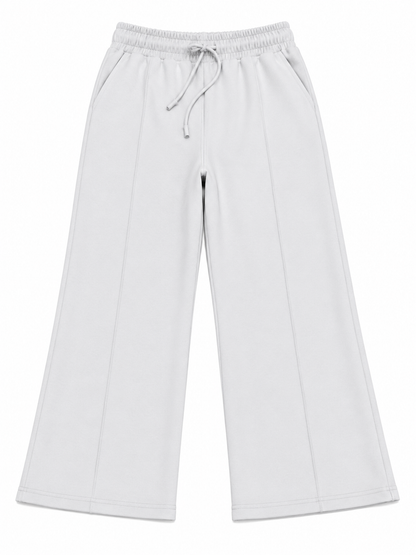 J&J Relaxed Fit Wide Leg Trouser Gray