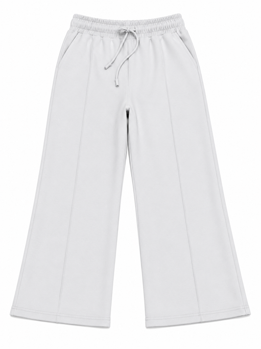 J&J Relaxed Fit Wide Leg Trouser Gray