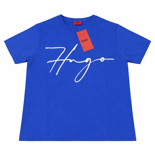H.U.G.O Center Logo T-shirt -Royal Blue