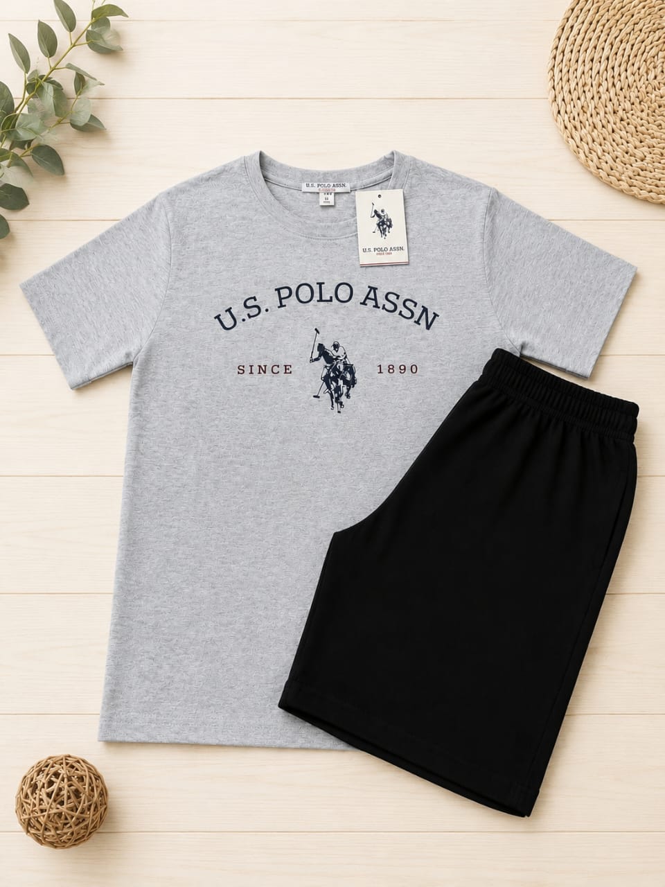kids Short Set -  Grey