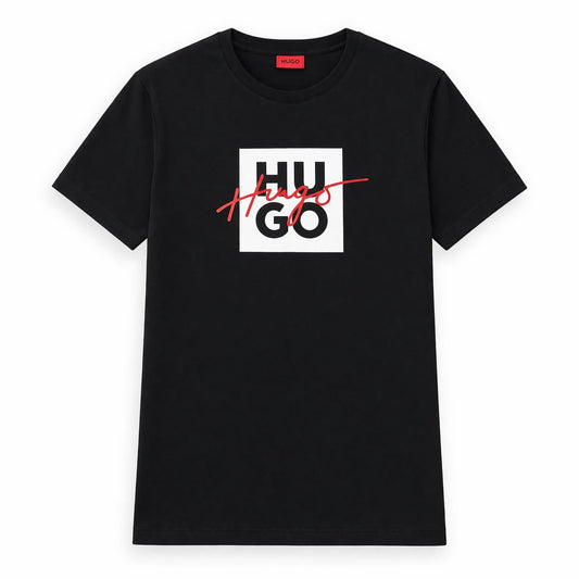 H.U.G.O Cotton T-Shirt for Men -  Black