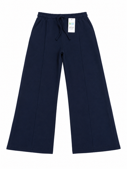 J&J Relaxed Fit Wide Leg Trouser - gray