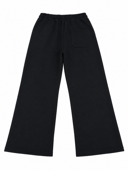 J&J Relaxed Fit Wide Leg Trouser - gray