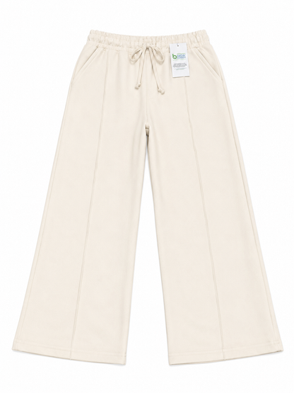 J&J Relaxed Fit Wide Leg Trouser - gray