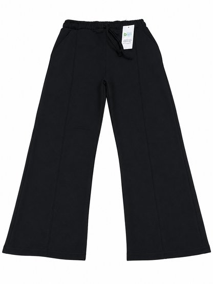 J&J Relaxed Fit Wide Leg Trouser - gray
