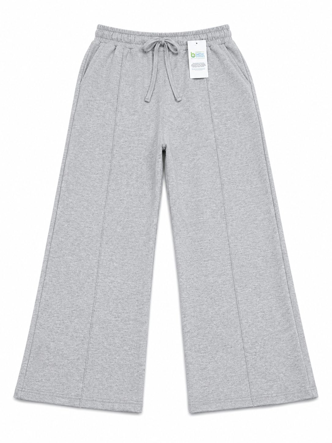 J&J Relaxed Fit Wide Leg Trouser - gray