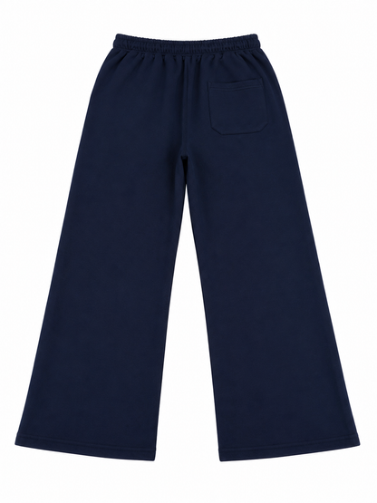 J&J Relaxed Fit Wide Leg Trouser - gray