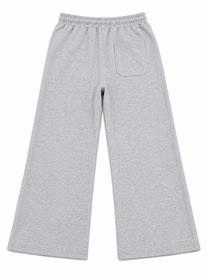J&J Relaxed Fit Wide Leg Trouser - gray