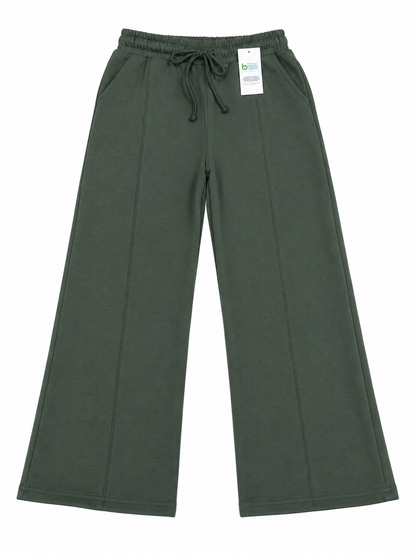 J&J Relaxed Fit Wide Leg Trouser - gray