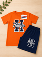 TH kids short set oringe blue