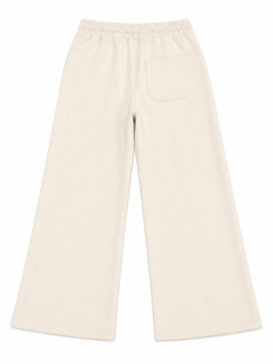 J&J Relaxed Fit Wide Leg Trouser - Beige